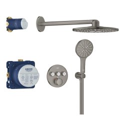 GROHE Grohtherm SmartControl med Rainshower SmartActive 310  - Indbyning - B�rstet hard graphite