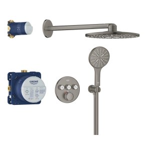 GROHE Grohtherm SmartControl med Rainshower SmartActive 310  - Indbyning - B�rstet hard graphite