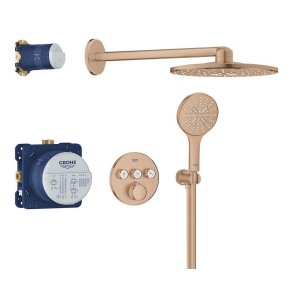 GROHE Grohtherm SmartControl med Rainshower SmartActive 310  - Indbyning - B�rstet warm sunset