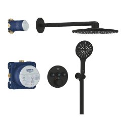 GROHE Grohtherm SmartControl med Rainshower SmartActive 310  - Indbyning - Phantom black