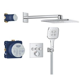 GROHE Grohtherm SmartControl med Rainshower SmartActive 310 Cube - Indbyning - Krom