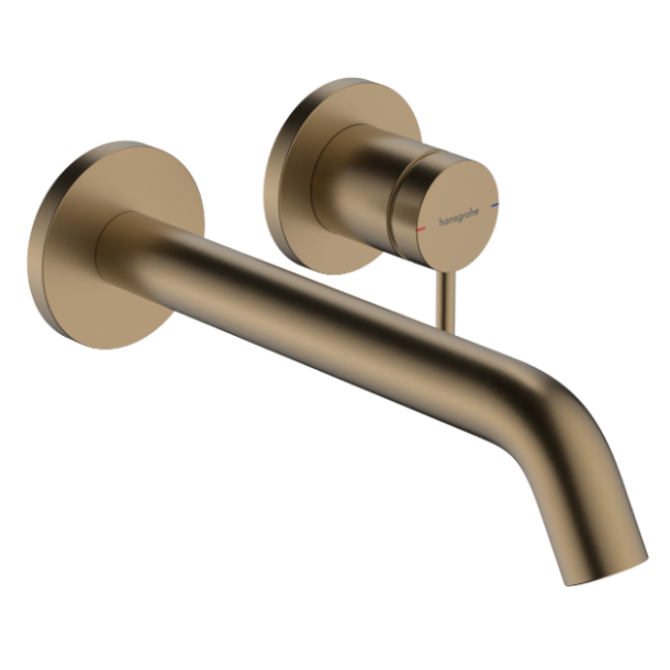 hansgrohe Tecturis S EcoSmart+ med push-open bundventil - Indbygning - B�rstet bronze
