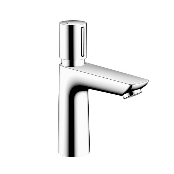 hansgrohe Talis E med push-open bundventil - Selvlukkende armatur - Krom