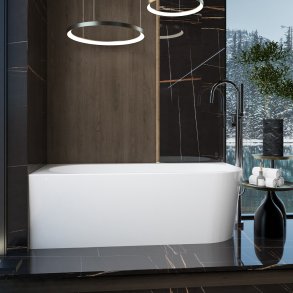 Danline Vega Corner V 1800 inkl. armatur i karkant