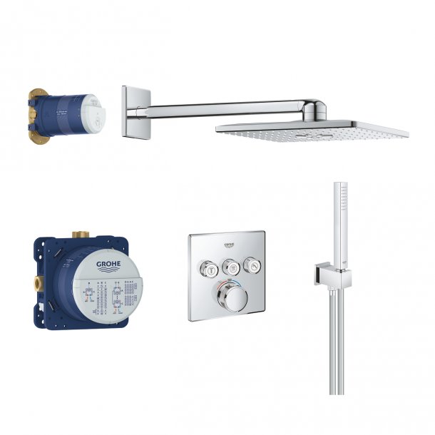 GROHE Grohtherm SmartControl brusest med Rainshower SmartActive 310 Cube