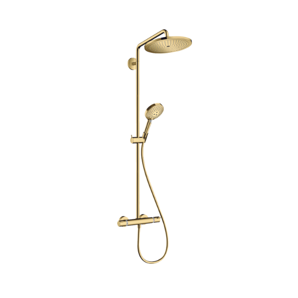 hansgrohe Croma Select S Showerpipe 280 EcoSmart - 9 l/min - Poleret guld-optik