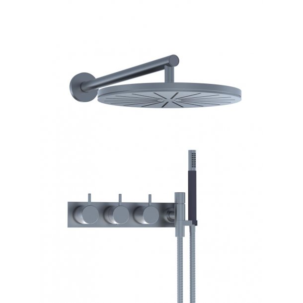 VOLA 5474R-061 med bagplade - Indbygning - Krom